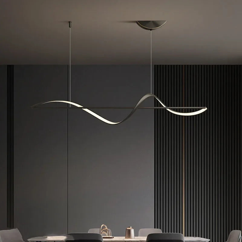 Afralia™ Modern LED Pendant Light - Stylish Ceiling Chandelier for Living, Dining, and Bedroom