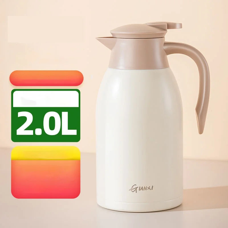 Afralia™ Large 48-Hour Cold Bottle 2000ML Thermal Pot Hot Water Coffee Teapot