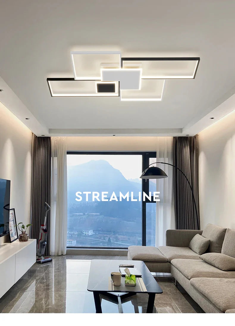 Afralia™ Modern LED Chandelier Ceiling Lights for Living Dining Bedroom Hall Indoor Lighting