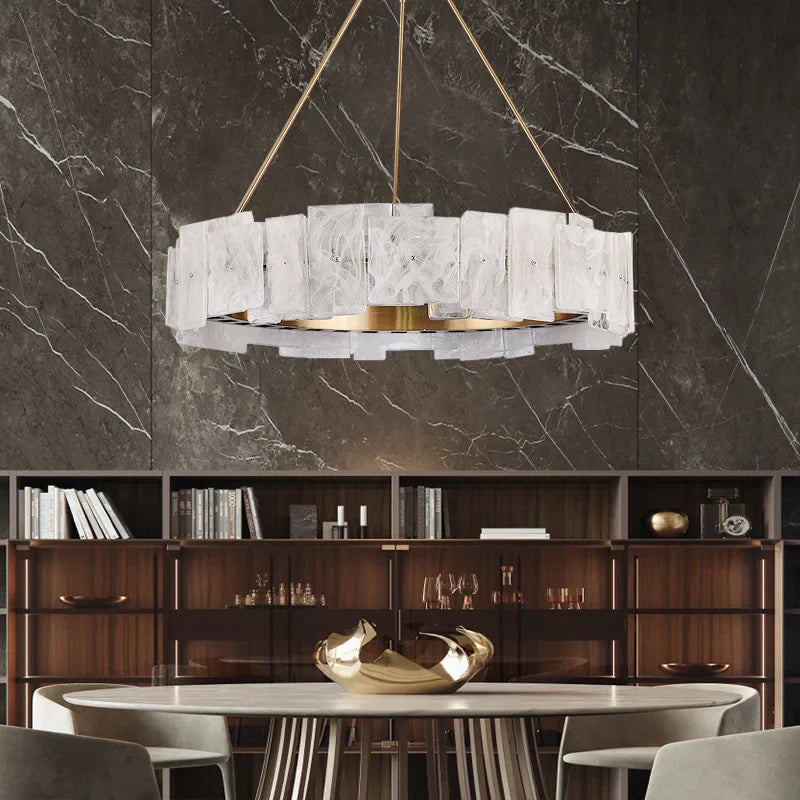 Afralia™ Cloud Mist Glass Pendant Lights LED Room Decoration Lighting