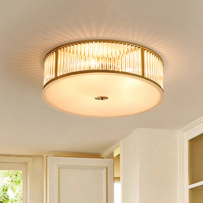 Afralia™ Crystal LED Ceiling Lamp for Luxury Living Room and Bedroom Lighting