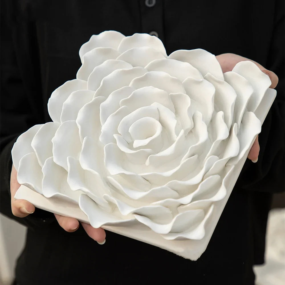 Afralia™ Ceramic Rose Wall Hanging Frame