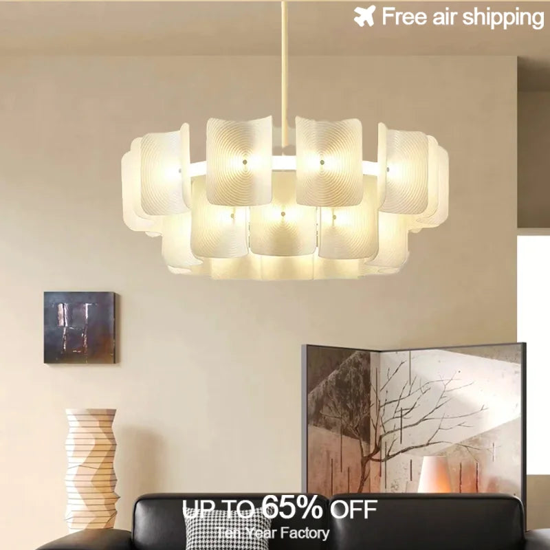 Afralia™ White Acrylic LED Pendant Light for Bedroom Dining Living Room