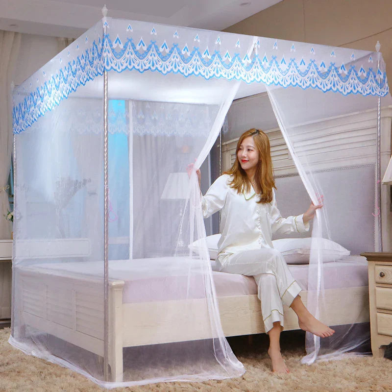 Afralia™ Romantic Square Mosquito Net for Single Double Queen Bed - Anti Insect Canopy