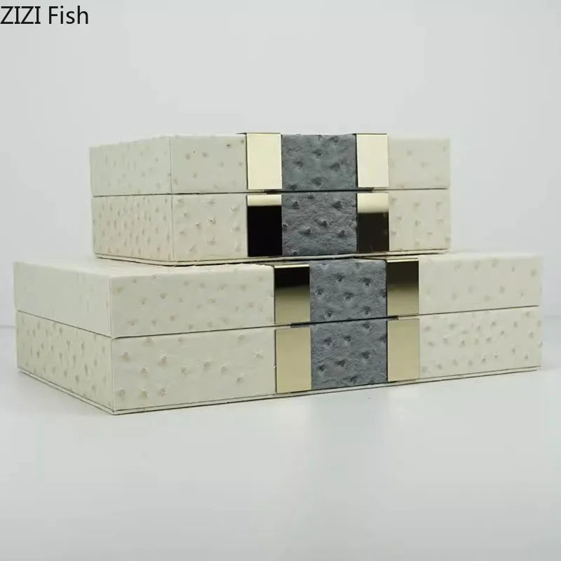 Afralia™ Leather Jewelry Boxes Wood Cosmetic Jars Jewelry Storage Jar