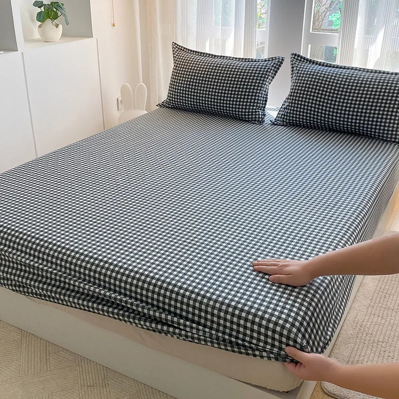 Afralia™ European Brushed Cotton Fitted Sheet for Full Size Mattress