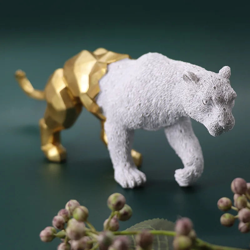 Afralia™ Panther Resin Geometric Sculpture: Modern Home Office Decor Ornament