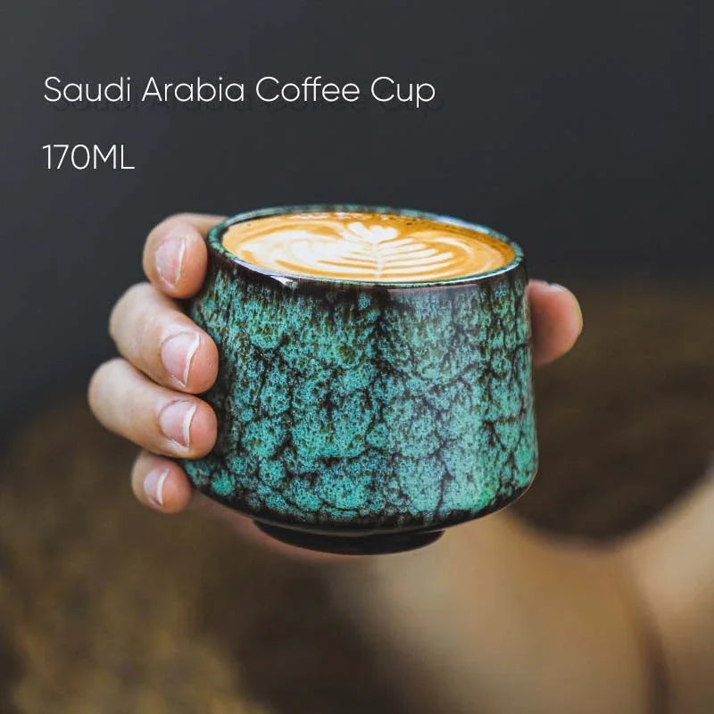 Afralia™ Ceramic Tea Mug Porcelain Pottery Cup 170ml - Kiln Changing Design - Wholesale