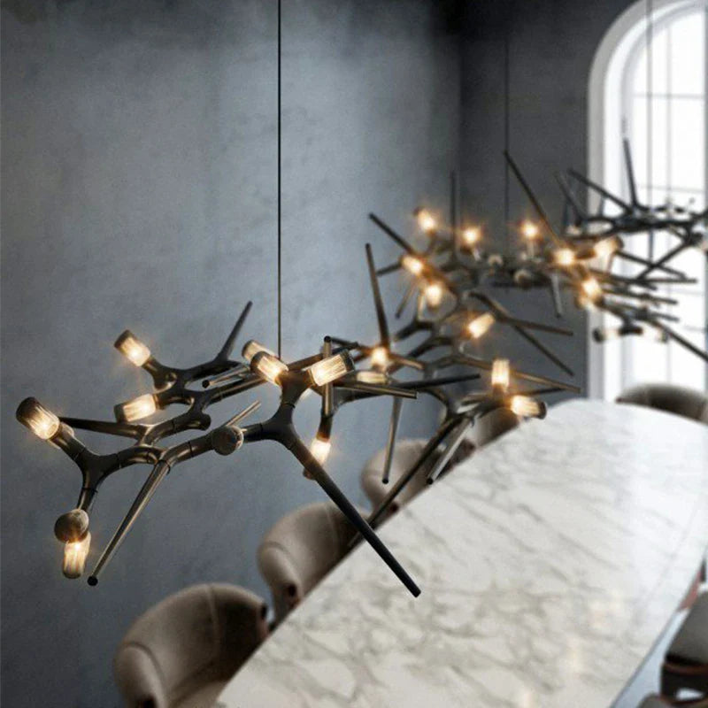 Afralia™ Modern Vintage Black LED Pendant Lamp for Restaurant, Hotel, and Living Room