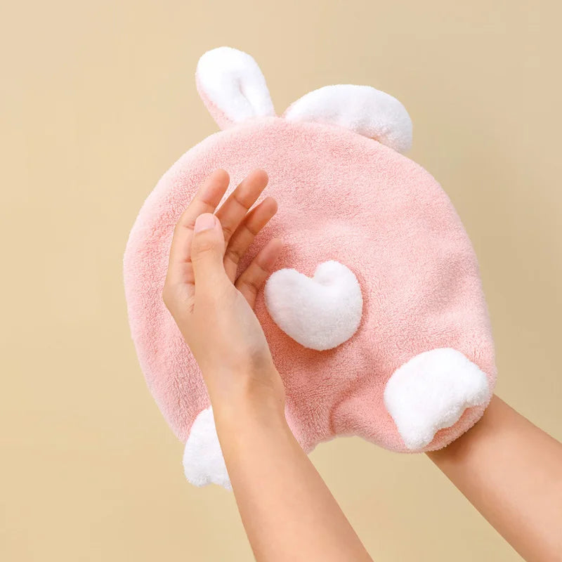 Afralia™ Rabbit Child Hand Towel: Soft, Absorbent, Quick Dry Kitchen & Bathroom Cleaning Cloth