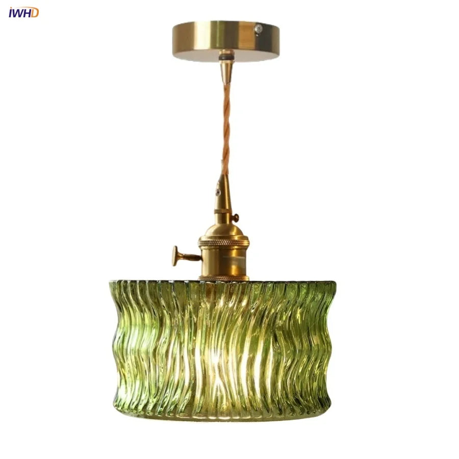 Afralia™ Wicker Glass LED Pendant Light - Modern Adjustable Fixture for Restaurant & Coffee Bar