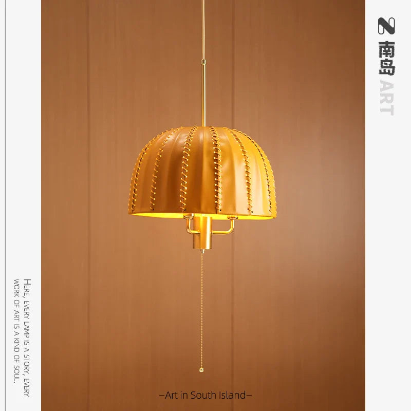 Afralia™ Leather Chandelier: European Bedroom Single Head Design