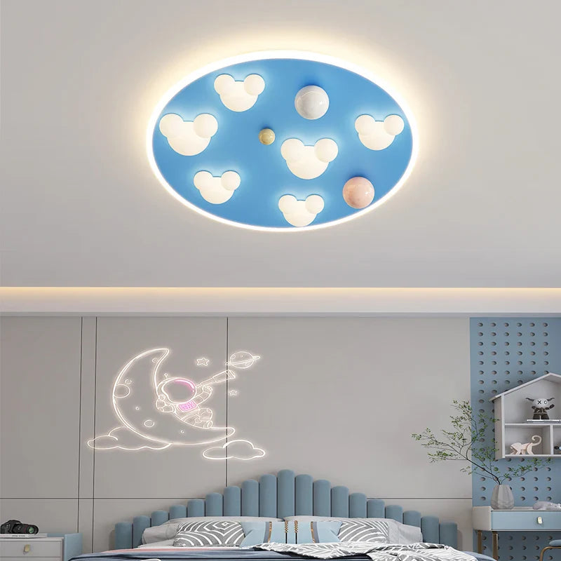 Afralia™ Cloud Shape Ceiling Lights Pink Blue 50CM - Indoor Decorative Ceiling Lamps