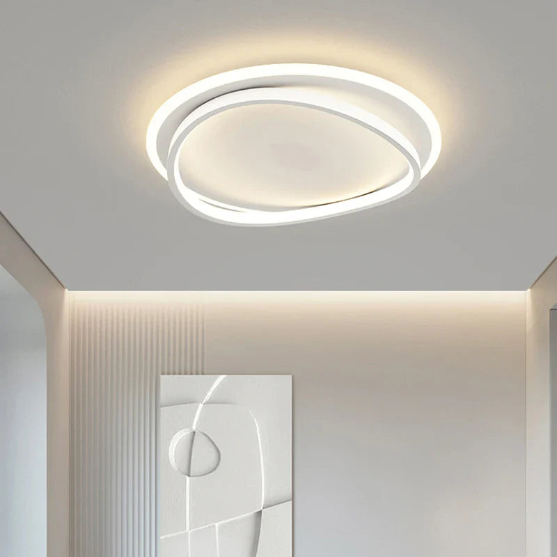 Afralia™ Geometric Square LED Ceiling Light with Remote Control for Study Living Room Bedroom