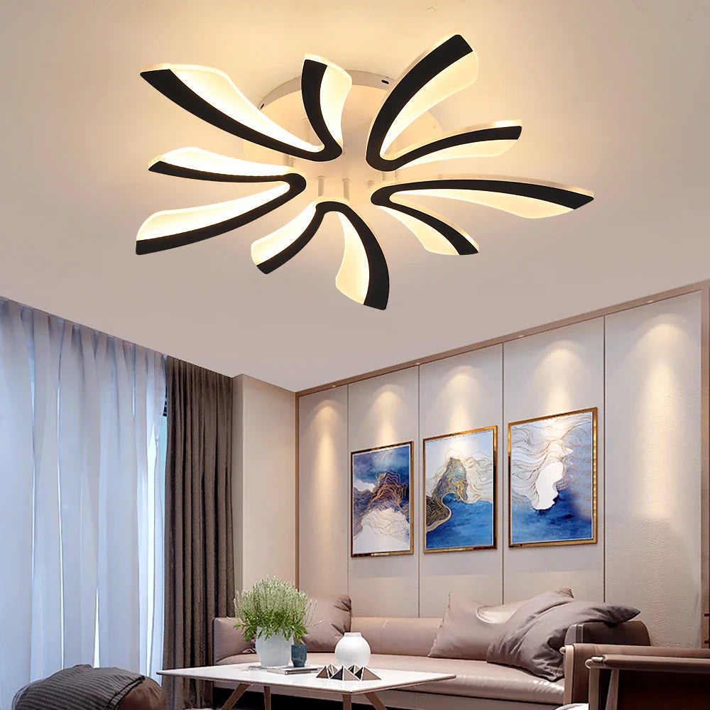 Afralia™ Modern Acrylic Tree Branch Chandelier LED Light Lamp for Living Dining Room