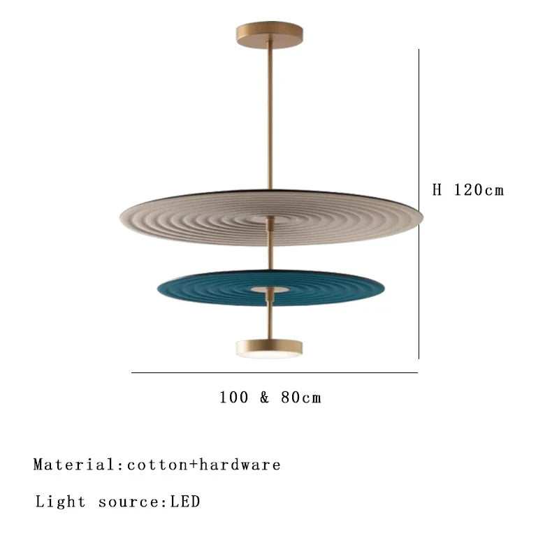 Afralia™ Cotton Round LED Pendant Lights Green Red Art Decoration Offices Bedrooms