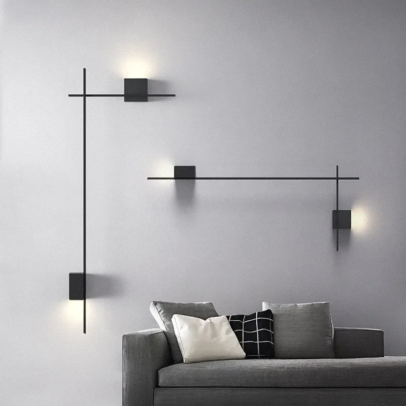 Afralia™ Minimalist LED Wall Lamp Strip for Living Room Background, Stair Fixture