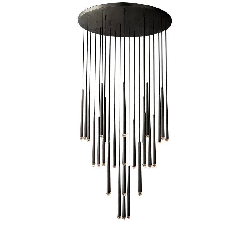 Afralia™ Modern Black Crystal Pendant Lights Dining Room Decor Fixture Luxe Design