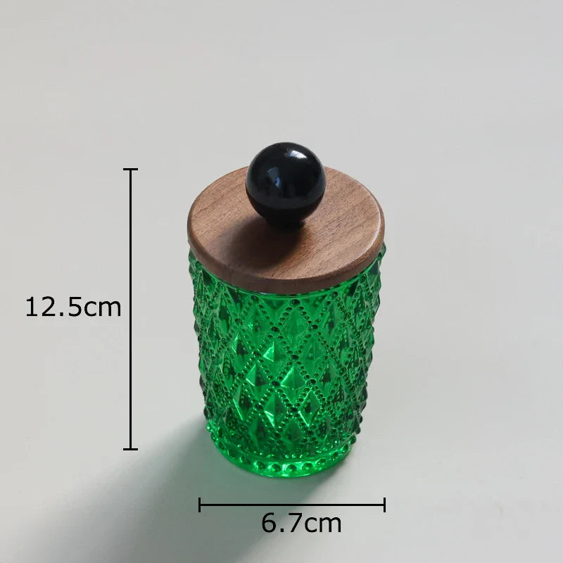 Afralia™ Ceramic Ball Storage Jar with Walnut Lid for Jewelry and Accessories