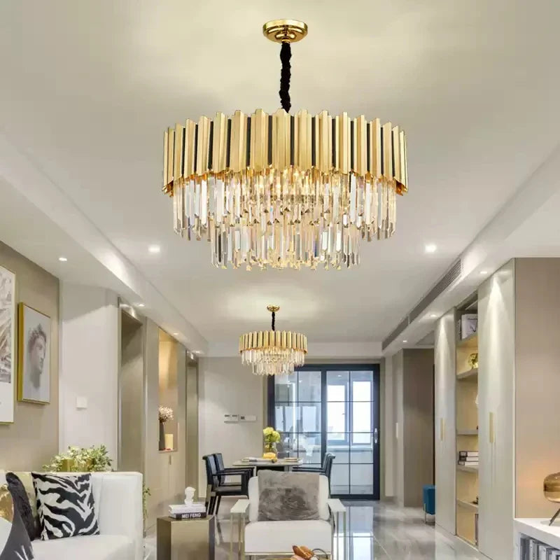 Afralia™ Crystal Chandelier: Modern Light Luxury for Dining, Living, Bedroom & Study