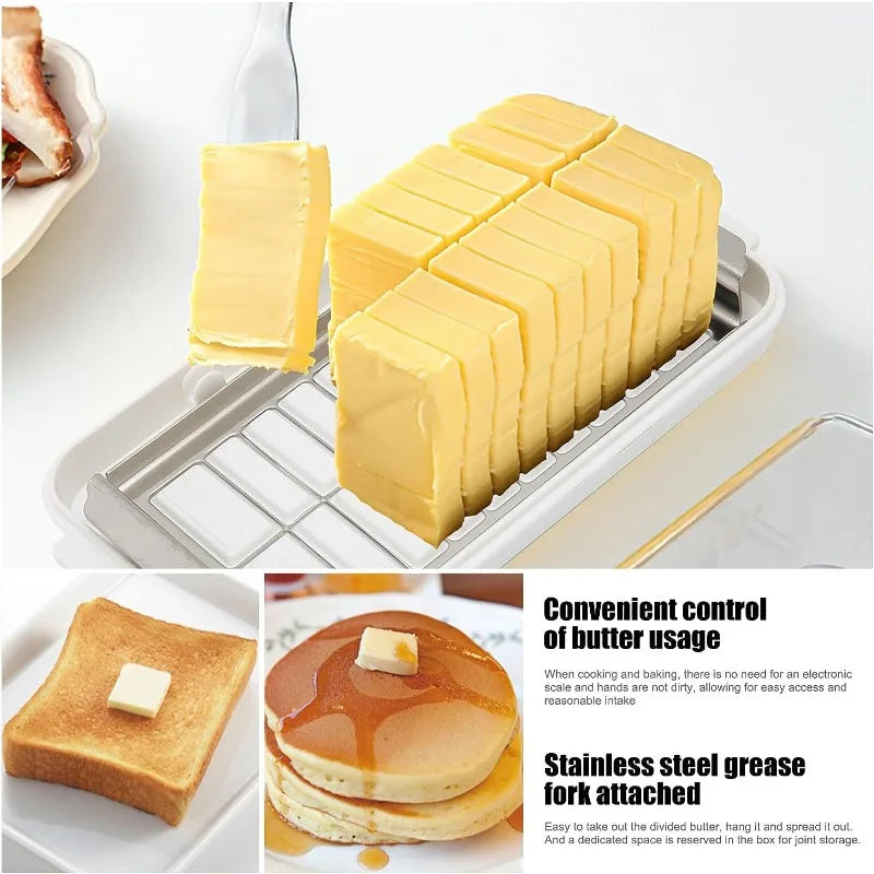 Afralia™ Butter Slicer Cutter Box with Lid - Food Grade Kitchen Accessory