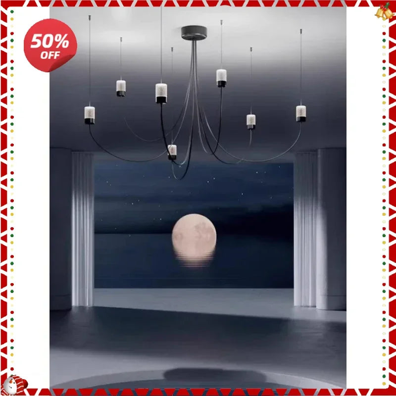 Afralia™ Nordic Gravity LED Chandelier for Modern Living Room, Lobby, Staircase & Dining Room