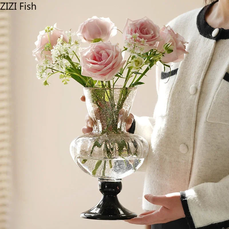 Afralia™ Glass Vase for Hydroponics Plant Pot Room Decor & Flower Arrangement