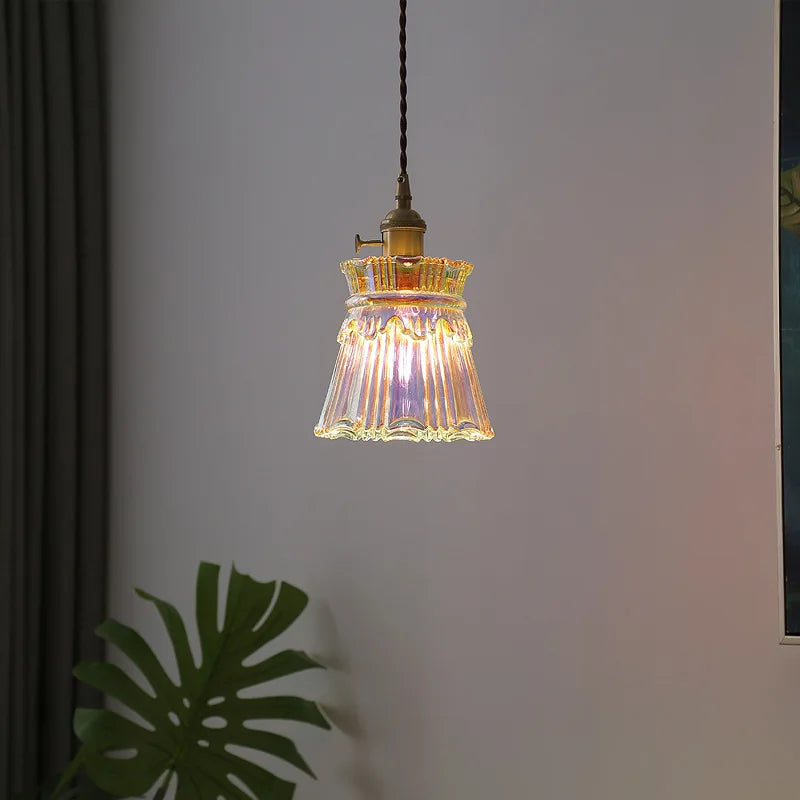 Afralia™ Glass LED Pendant Lamps - Colorful Nordic Hanging Light Fixtures