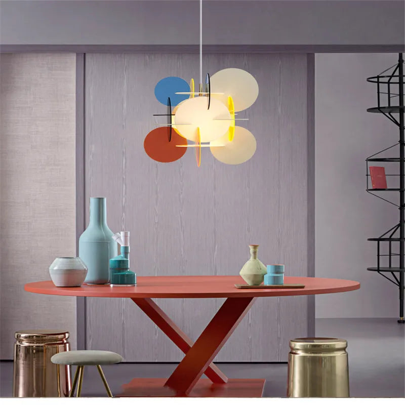 Afralia™ LED Acrylic Pendant Lights: Nordic Creative Splice, Colorful for Living Room & Children's Room