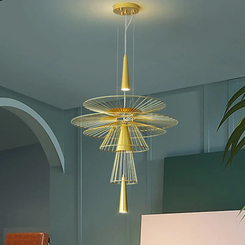 Afralia™ Iron Mesh Gravity Suspension Lamp in Black - Industrial Pendant for Home Décor