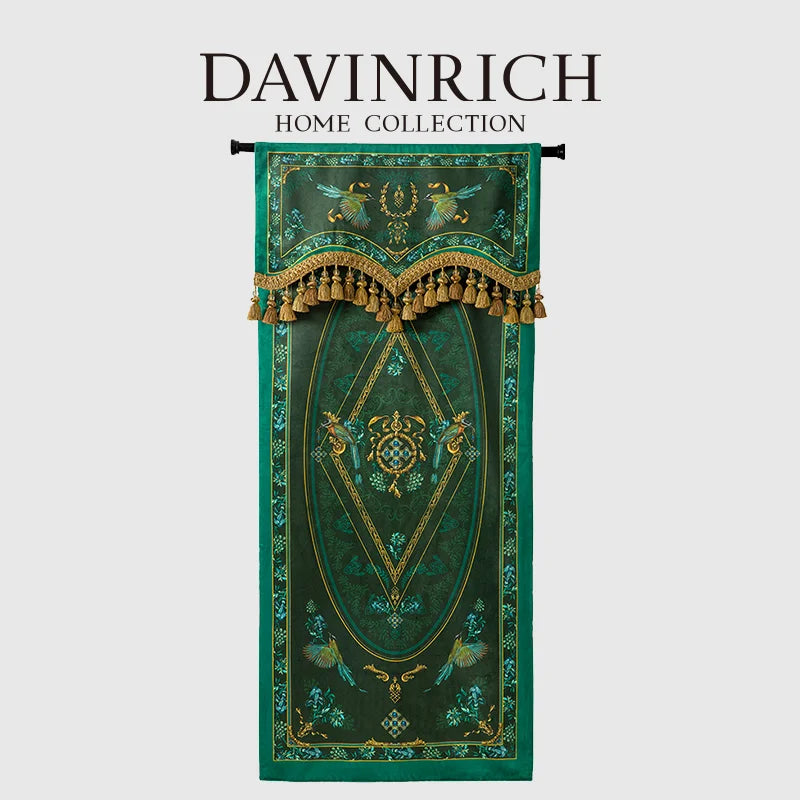 Afralia™ Botanic Garden Velvet Blackout Curtains - Retro Emerald Green - Luxury Quality