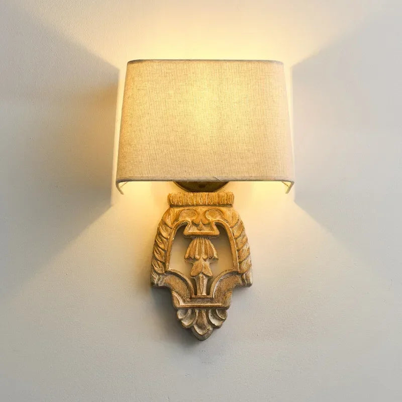 Afralia™ Nordic Vintage Cloth Wall Lamp for Home and Restaurant Interior Lighting