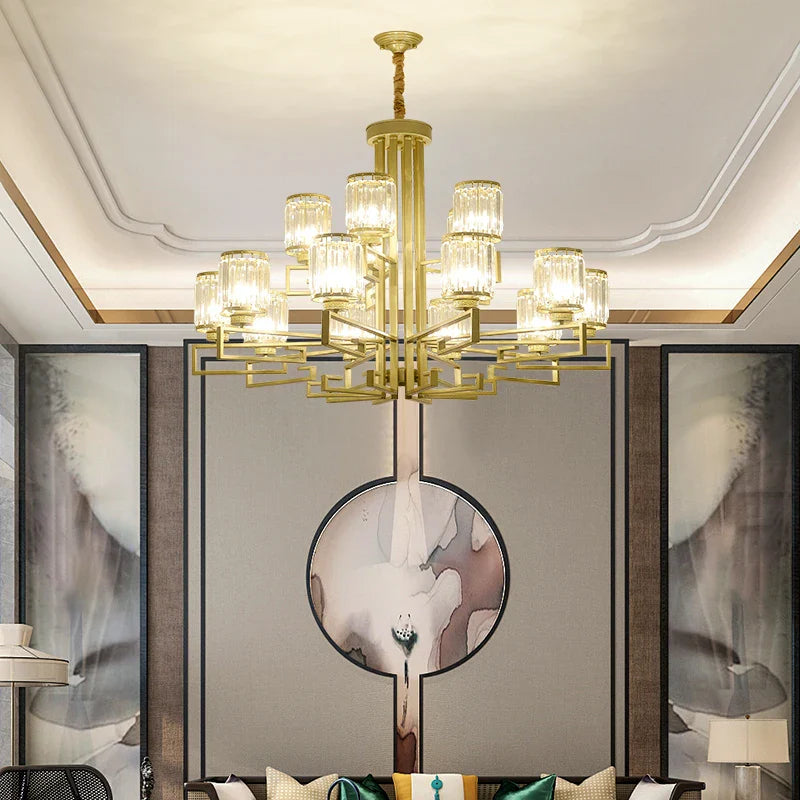 Afralia™ Crystal Chandelier: Modern Luxury Main Light for Livingroom, Hall, and Restaurant