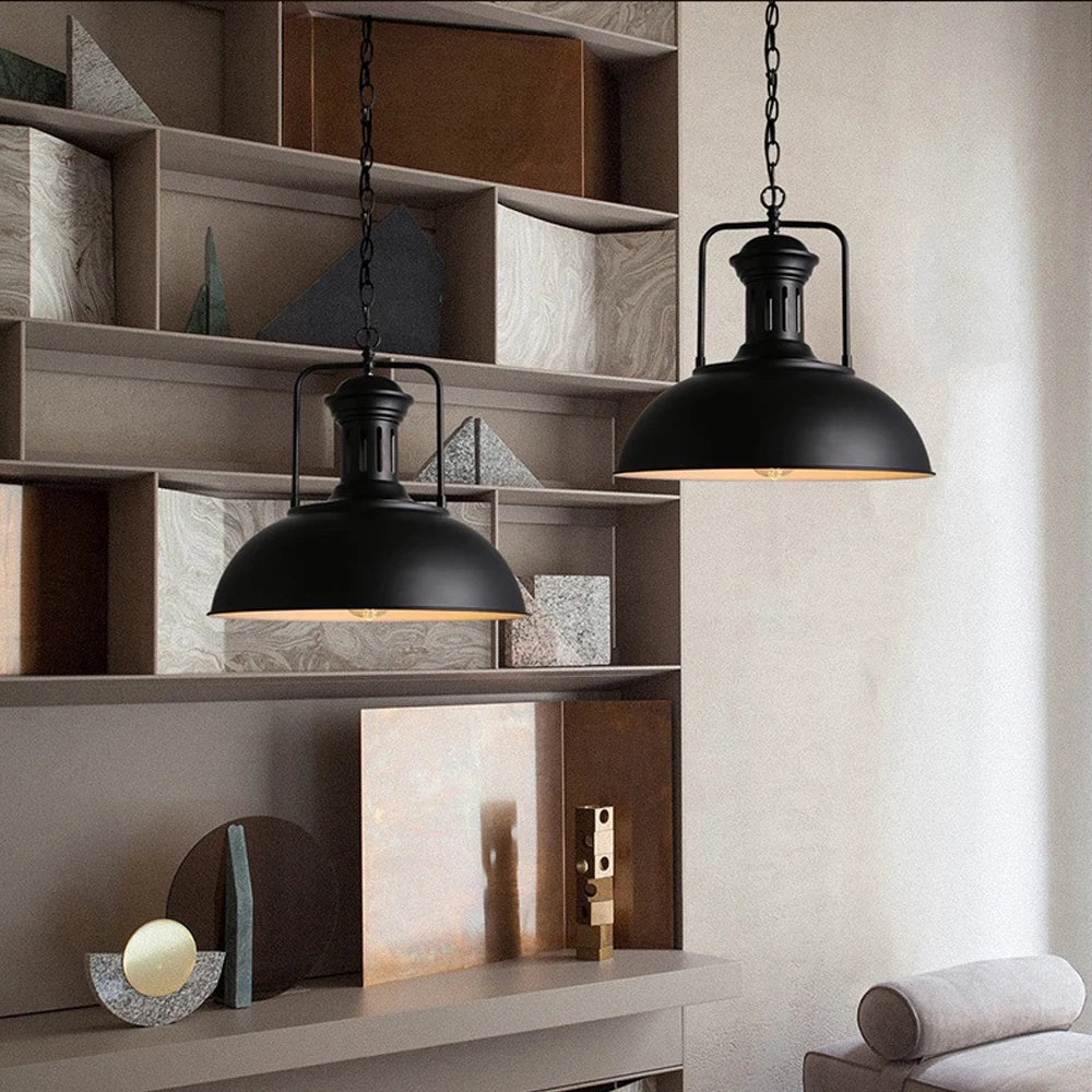 Afralia™ Industrial Pendant: Vintage Retro Hanging Light for Living Room & Kitchen.