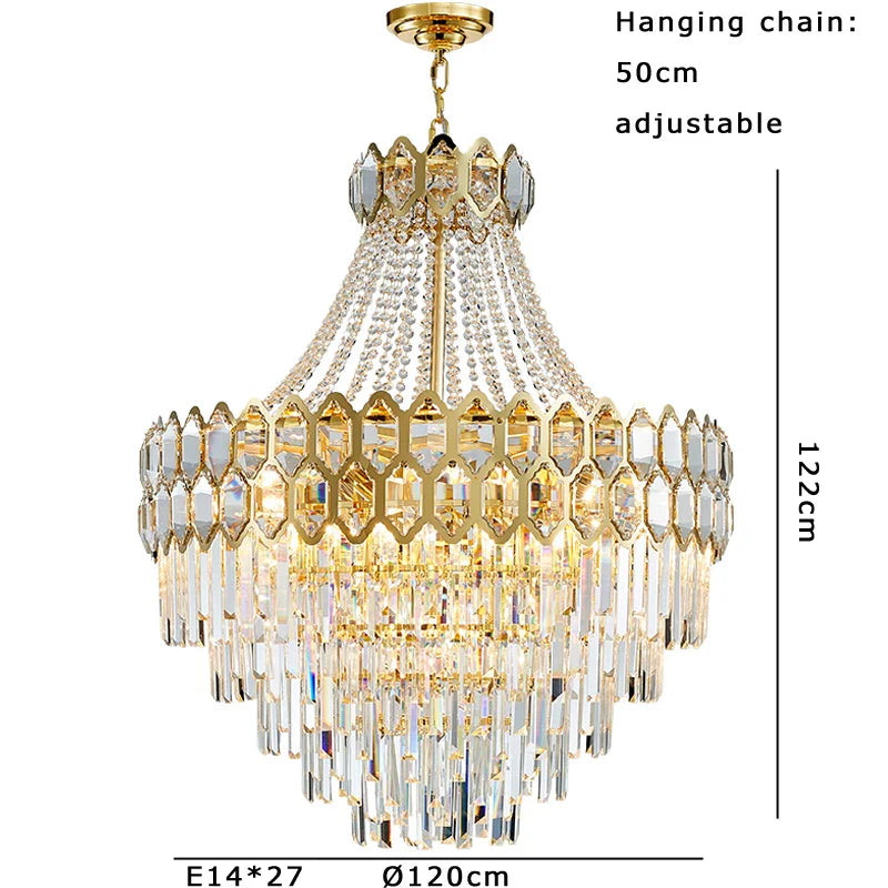 Afralia™ Deluxe Crystal LED Pendant Lamp - Elegant Home Decor Lighting