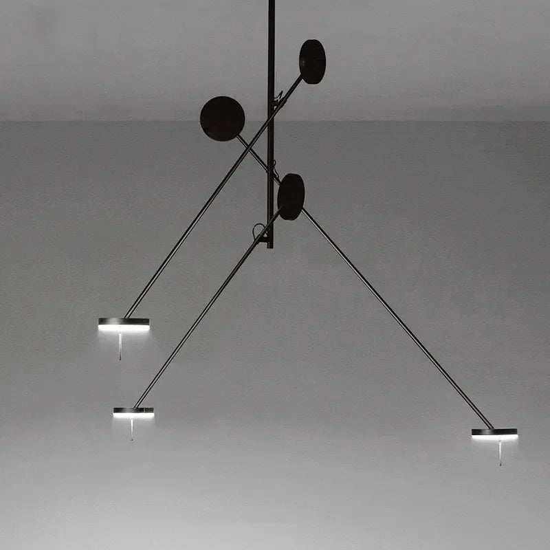 Afralia™ Nordic Black Ceiling Chandelier for Home Decor & Restaurant Lighting