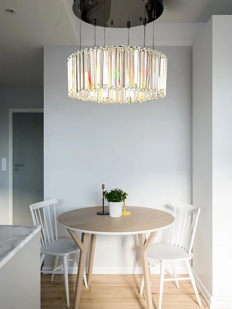 Afralia™ Crystal Pendant Light: Elegant Villa Decor Fixture for Living Room & Bedroom