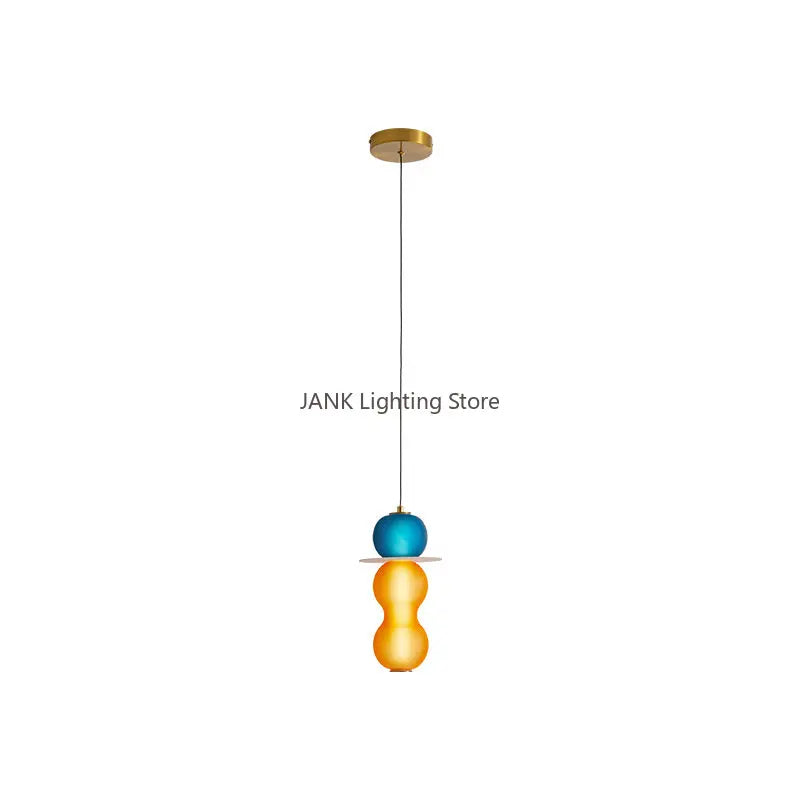 Afralia™ Colored Glass Suspension Lamps: LED Interior Decoration for Restaurant, Cafe, or Bedroom