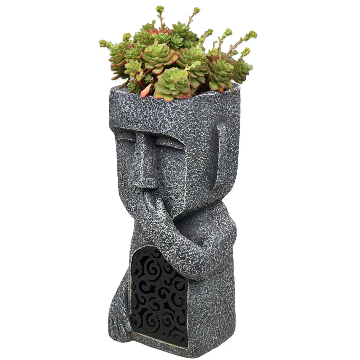 Afralia™ Easter Island Statue Sculpture Outdoor Decorative Resin Figurine