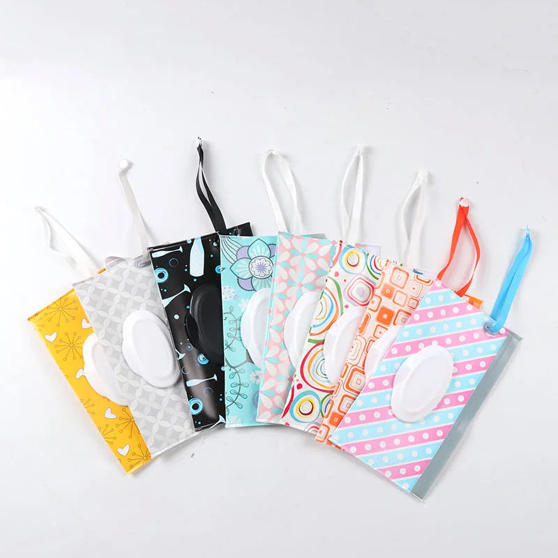 Afralia™ Wet Wipes Clamshell Case with Snap Strap - Eco-Friendly Baby Cleaning Wipes Container
