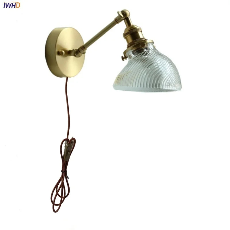 Afralia™ Clear Glass LED Wall Sconce Rotate Up Down, Perfect for Dining Room, Bathroom