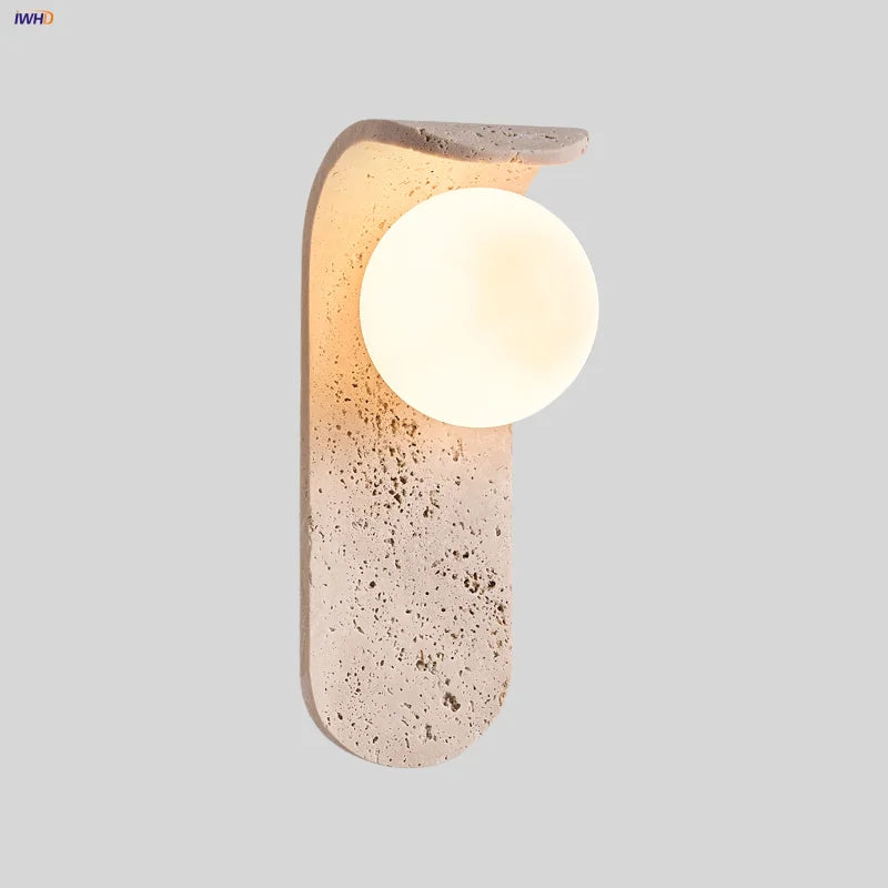 Afralia™ White Glass LED Wall Sconce Modern Stair Light Fixture