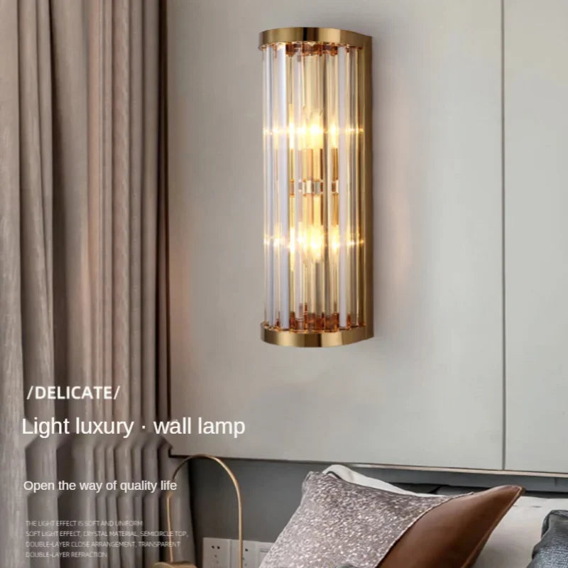 Afralia™ Crystal Wall Lamp: Elegant Wall Lighting for Home Decor