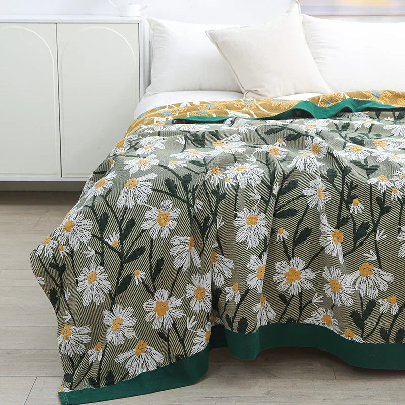 Afralia™ Cotton Throw Blanket - Retro Chinese Style Quilt & Sofa Cover