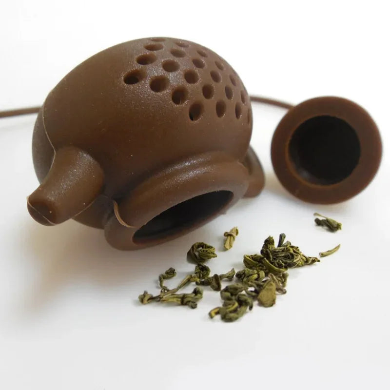 Afralia™ Teapot-Shape Tea Infuser Strainer: Reusable Silicone Filter for Tea Leaves