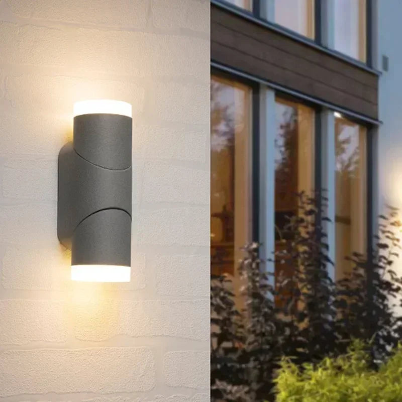 Afralia™ Outdoor LED Wall Light with Adjustable Up/Down Angle for Porch Lighting