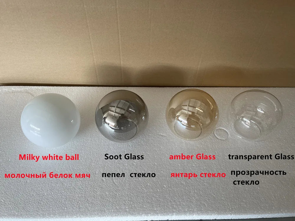 Afralia™ Glass Ball LED Chandelier for Home Decor and Interior Lighting