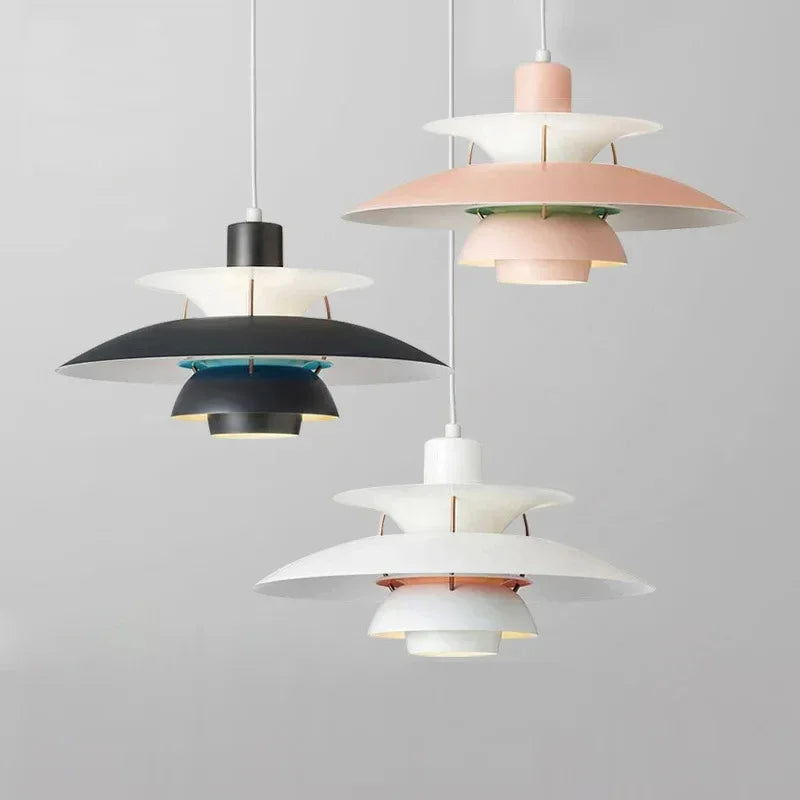 Afralia™ Colorful Umbrella LED Pendant Light for Living Room Kitchen Paulsen UFO 50cm