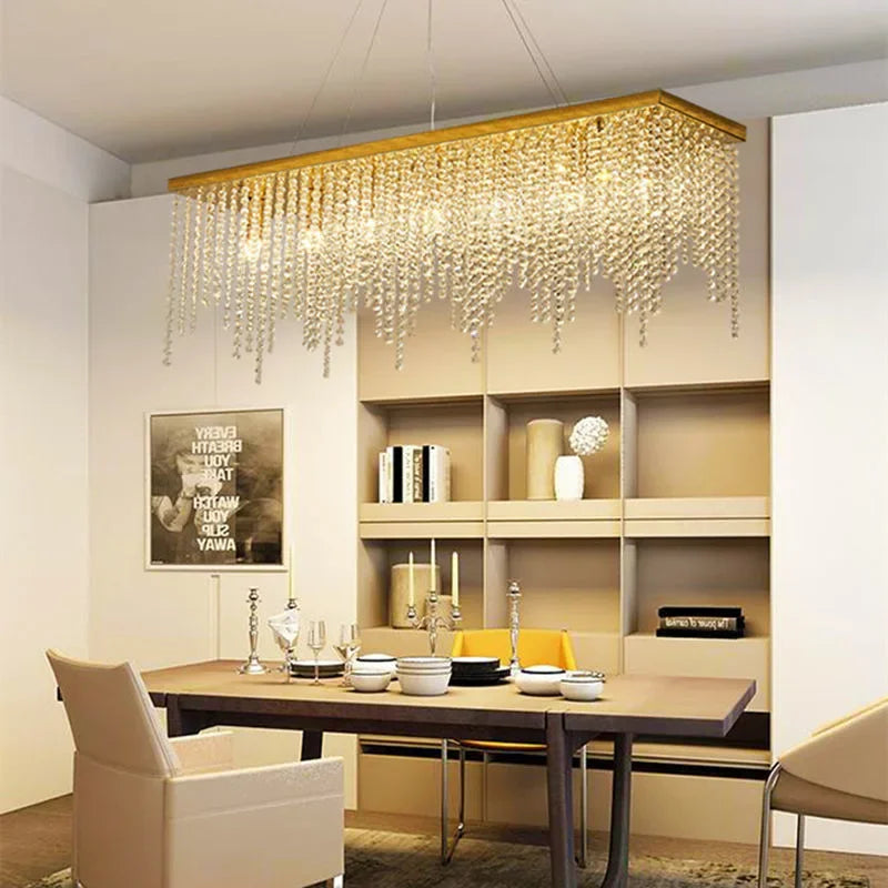 Afralia™ Bar Crystal Chandelier | Modern Dining Room Light Fixtures