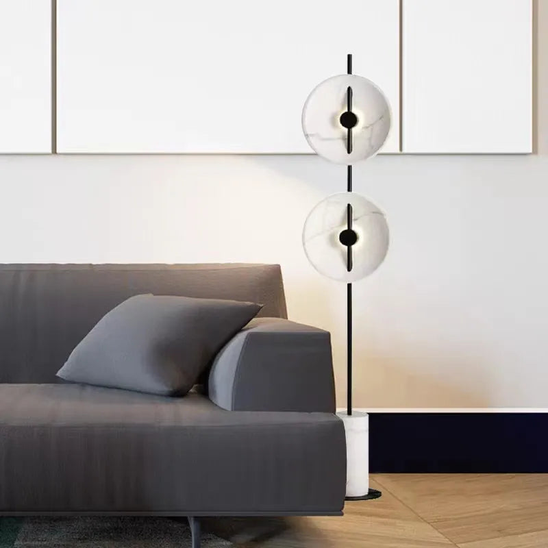Afralia™ Mito Floor Lamp - White Marble Minimalist Design for Living Room Bedroom Hotel decor